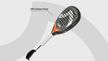Product photo CRIVIT Padel Racket 12K Carbon PRO with marked hitting surface.